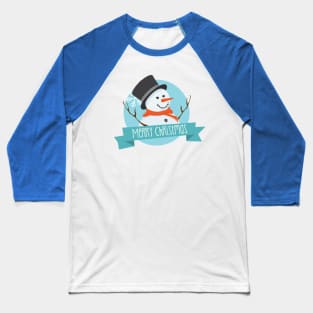 Merry Christmas Snowman Baseball T-Shirt